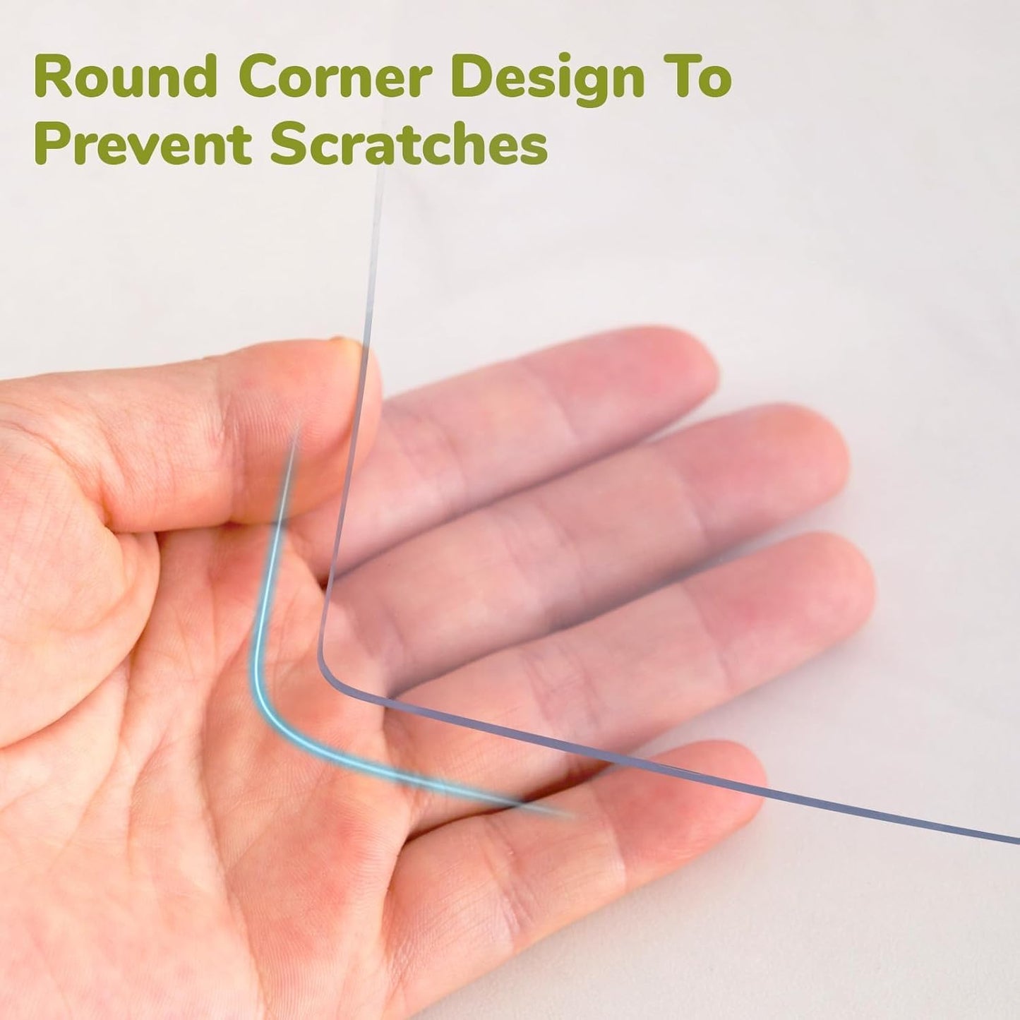 17 x 54 Inch Clear Table Cover Protector, Clear Table Protector, 1.5mm Plastic Table Cover, Vinyl Table Protector, Desk Mats on Top of Desks