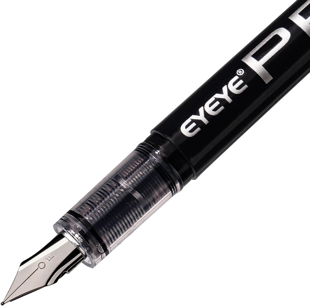 EYEYE Disposable Fountain Pens Fine Point, 8 Pack Black Pens for Writing, Stainless Steel Nib, Smooth Writing for Journaling, Drafting, Sketching, Doodling & Office Supplies