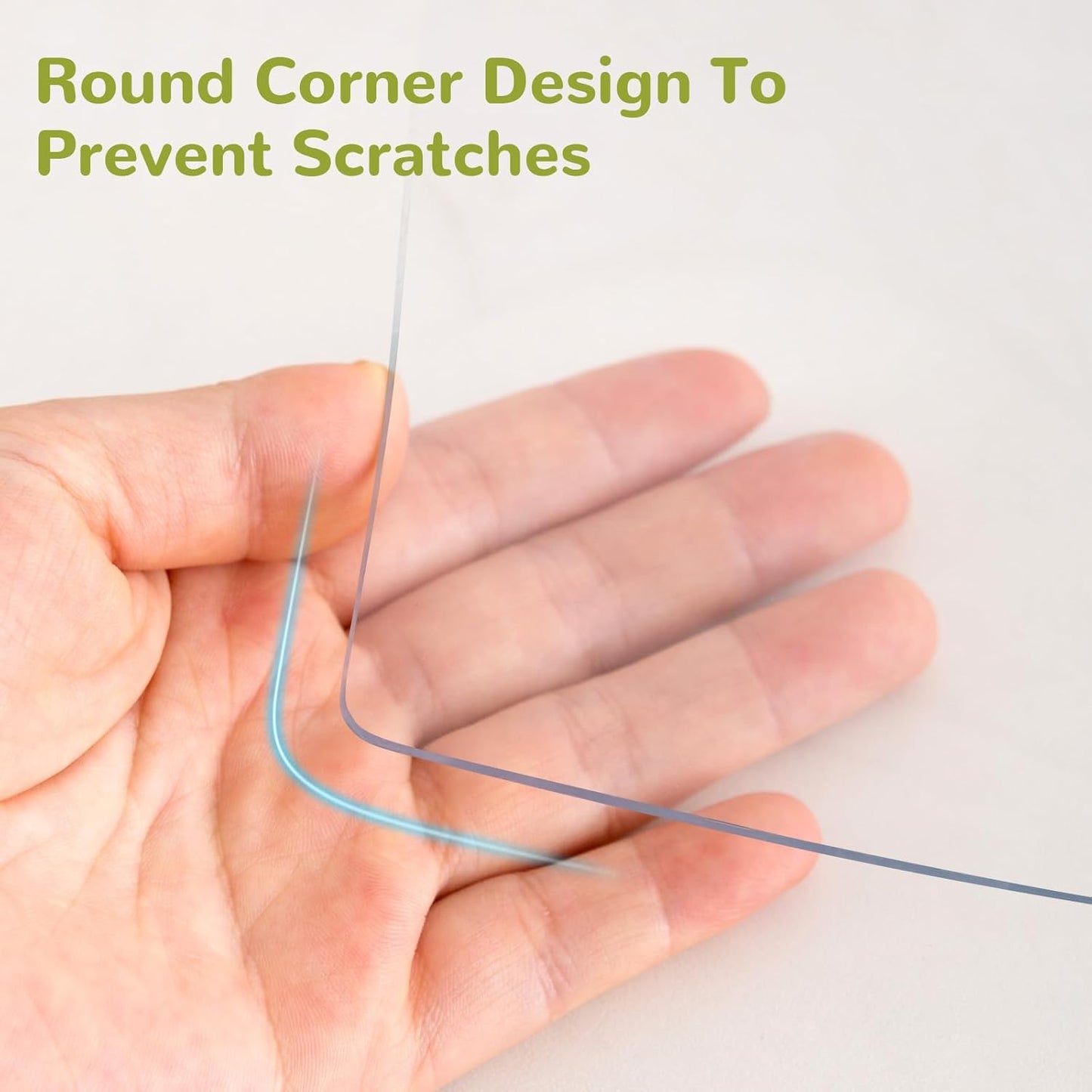 60x96 Inch Clear Table Cover - 1.5mm Thick Plastic, Waterproof Table Protector for Dining Room, Kitchen & Office