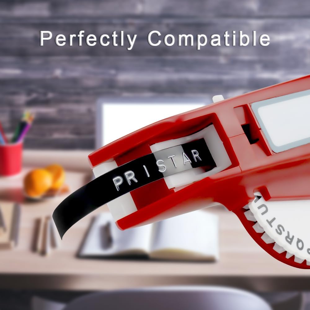 Pristar Compatible Label Tape Replacement for Dymo 3D 3/8 in x 9.8 ft Plastic Embossing Label Tapes 9mm for Dymo Organizer Xpress Pro Label Maker, White on Black/Red/Blue/Green/Light Yellow, 10-Pack