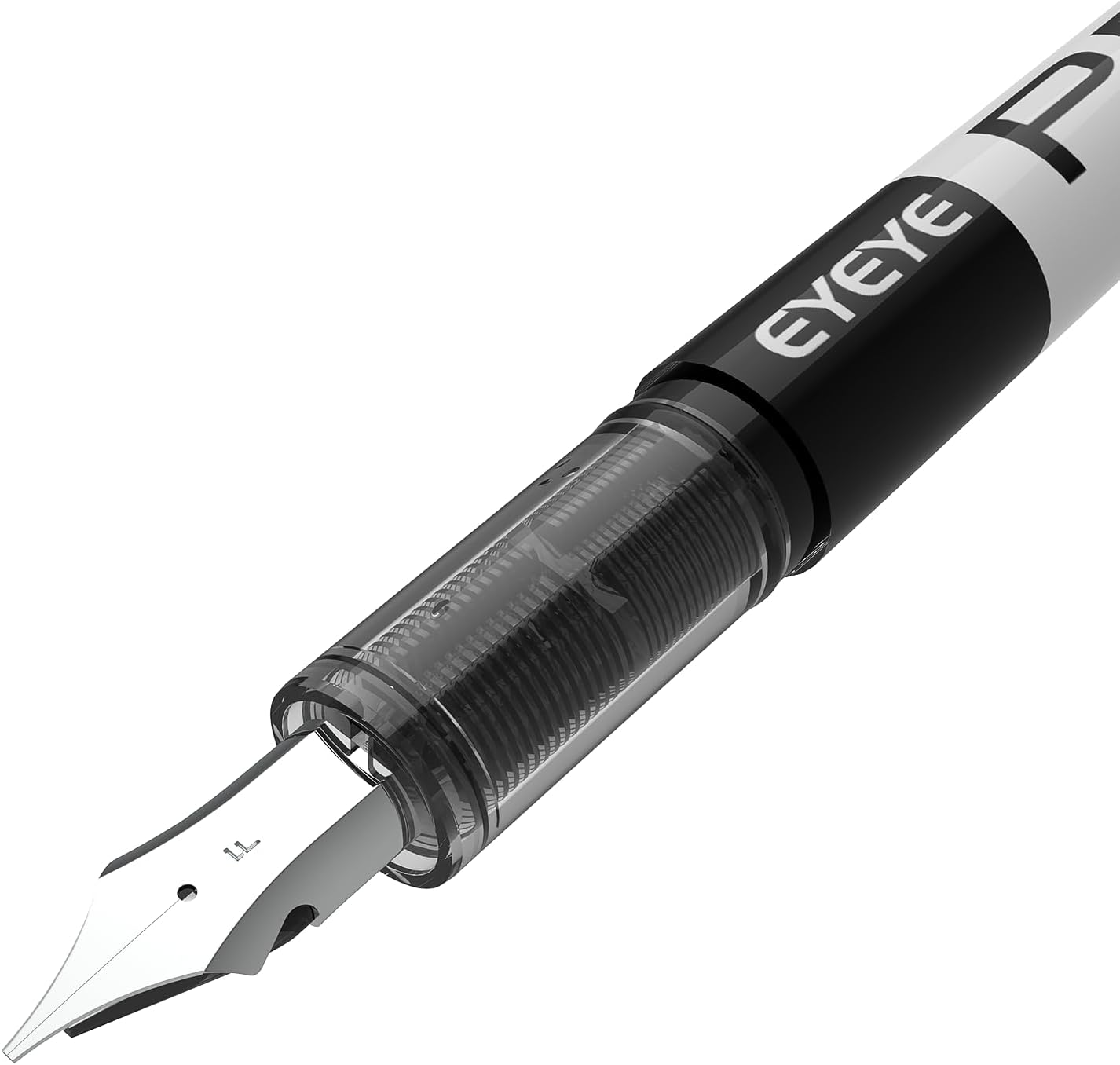 EYEYE Disposable Fountain Pens, 8 Pack 3 Colors Fine Point Pens Stainless Steel Nib, Fountain Pens Smooth Writing for Journaling, Drafting, Sketching, Doodling & Office Supplies