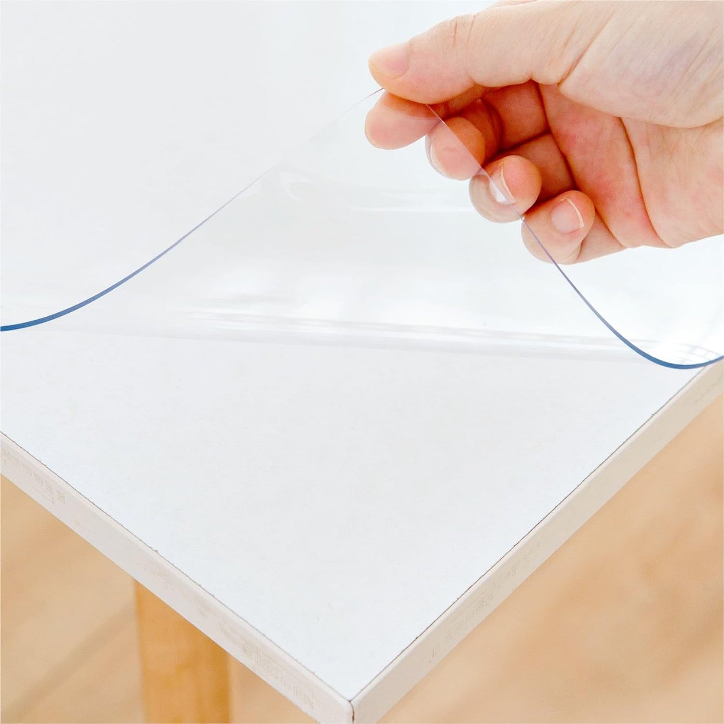 28 x 54 Inch Clear Table Cover Protector, Clear Table Protector for Dining Room Table, 1.5mm Plastic Table Cover, Waterproof Table Pad for Kitchen, Office