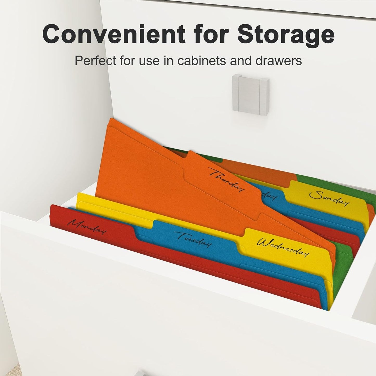 ViVin File Folder, 50 Pack Colored File Folders with 1/3-Cut Tabs, Fits 8.5 * 11 Letter Size Paper, Manilla Folders for Home Office School Documents(Assorted)