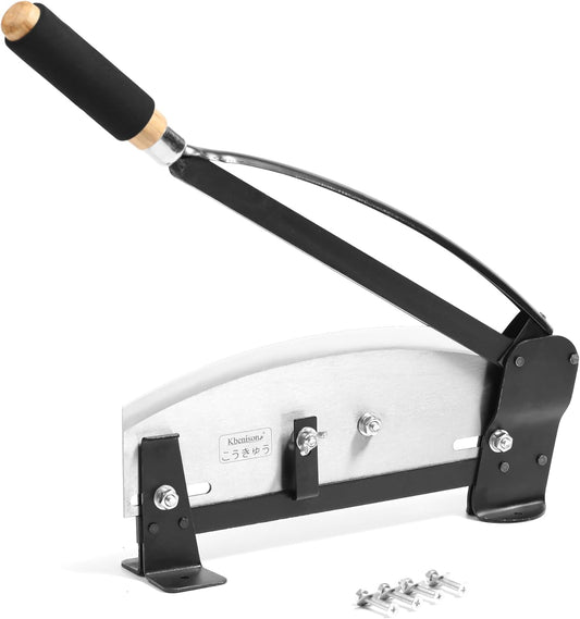 Fresh Flower Stem Cutter, Stainless-Steel Flower Cutters for Stems, Heavy Duty 14 Inch Blade with Safety Latch, Commercial Grade Table Mountable Cutting Machine for Florists, Farmer, Floral Shop Use