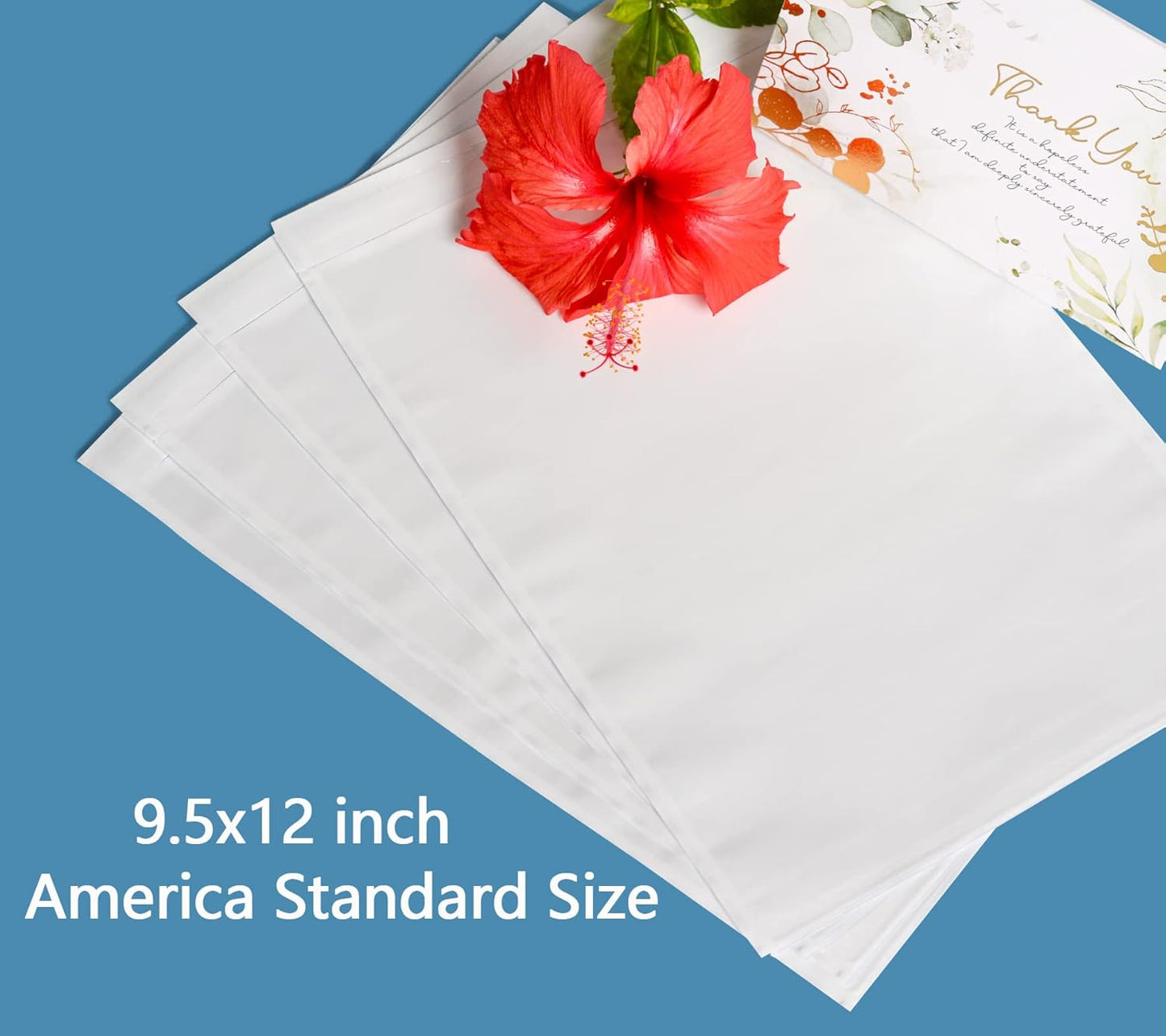 100 PCS 9.5"x 12" Clear Self-Adhesive Packing List Envelopes - Fit 8.5x11 inch Letter - Shipping/Mailing Pouch Enclosed Bags for Packing Slips Invoice Label