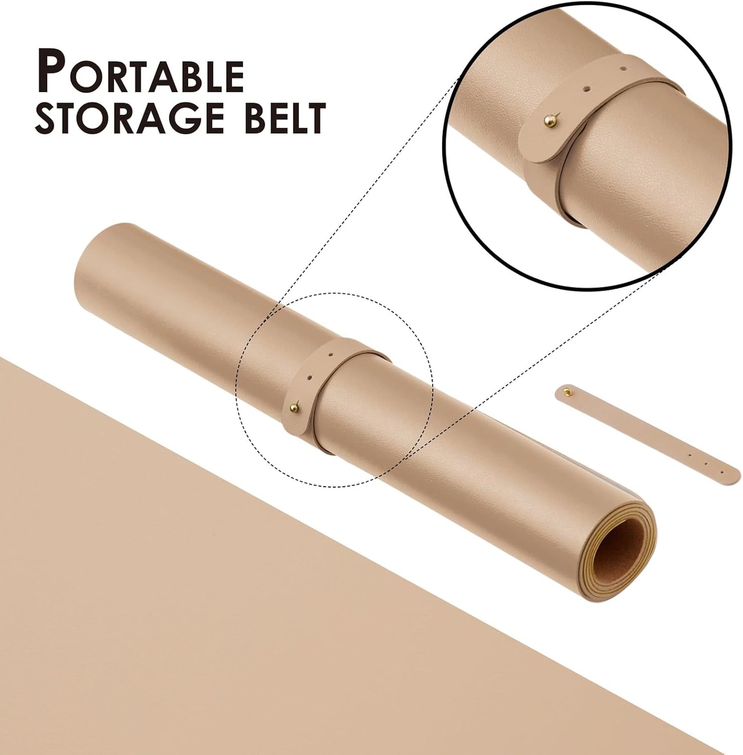 Cork Desk Mat - Small Dual-Sided Desk Pad for Office and Home - Desk Organization and Accessories - Ideal for Large Mouse Pad and Small Desk Mats on Top of Desks(Apricot,23.6"x 13.8")