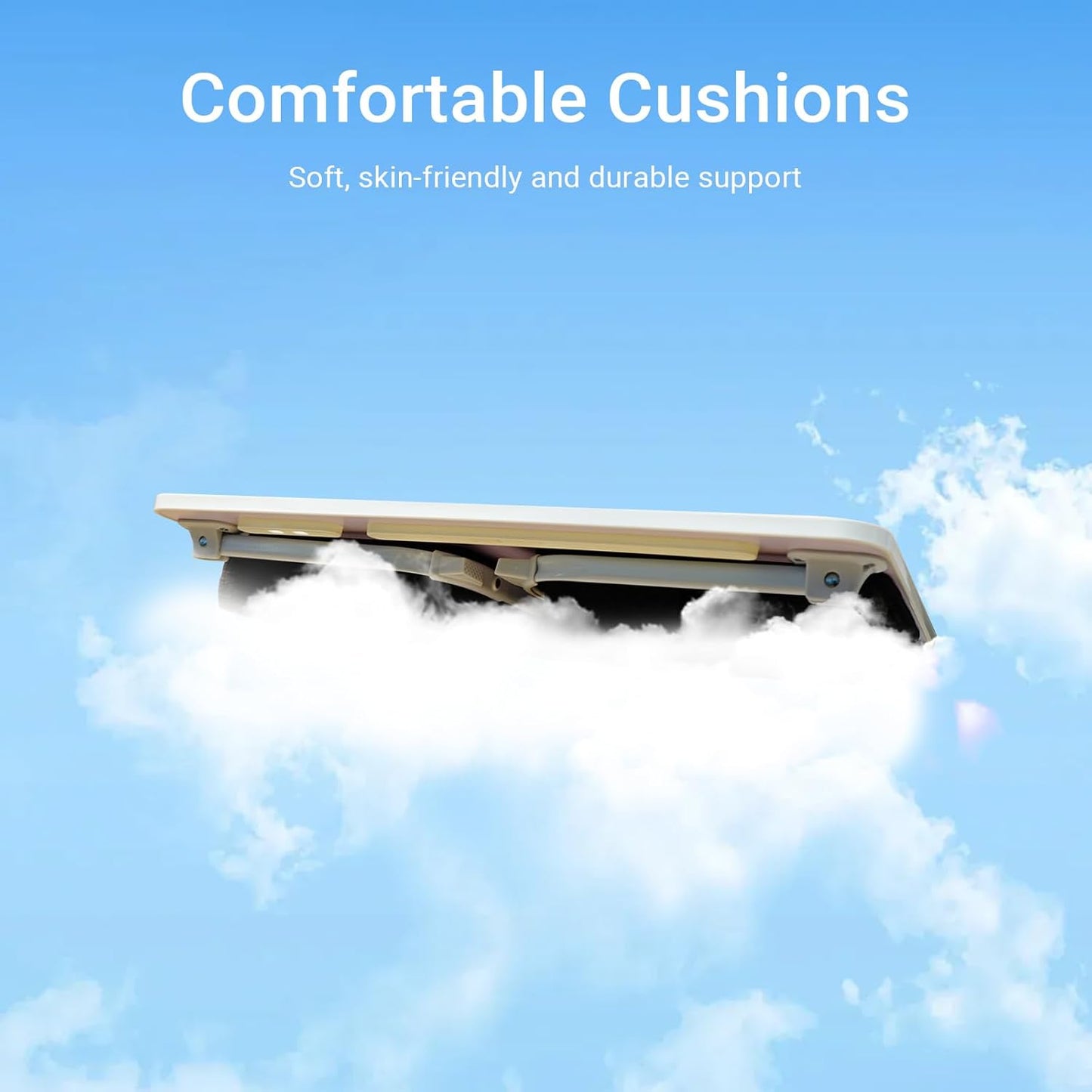 Lap Desk for Laptop with Cushion,Folding Laptop Desk for Bed with USB,Bed Desk,Portable Computer Lap Desk,23.62"*15.74",Grey