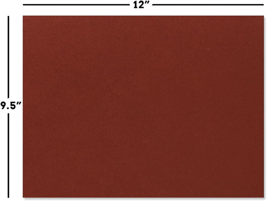 Plain Burgundy Certificate Folders - Pack of 25, Linen Cover 80 lb. Stock, Folded, Die-Cut Corners, for Office, Business Awards, Graduation, School Diploma Holder, 9-1/2"" x 12""