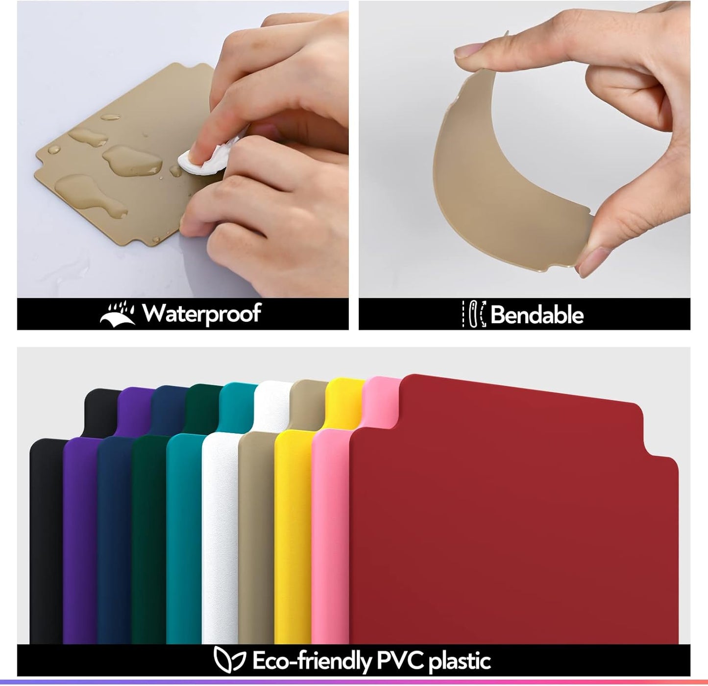 ZLCA 50 Piece Trading Card Dividers, Page Dividers with Tabs, Plastic Separator for Storage Box Record Games Sports Cards, 2.75 x 3.76 Inch (Brown)