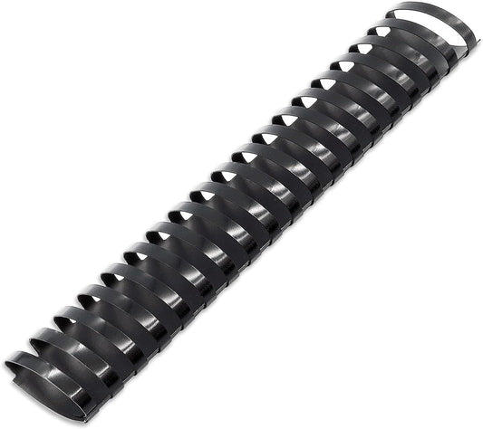 Binditek 50 Pack Plastic Binding Comb Spines, 2 Inch Diameter, 450 Sheet Capacity, 19 Ring, for Letter Size, Black, for Students and Coworkers