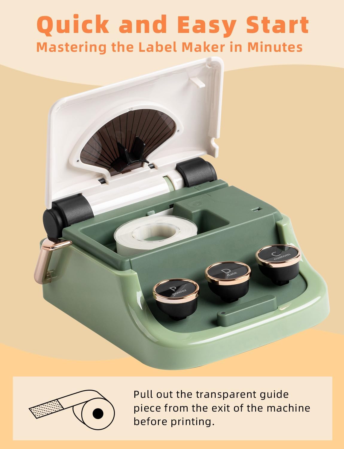 MakeID E1 Q1 Label Maker Tape Refills, 12mm x 4m (0.47" x 13') Continuous Sticker Thermal Laminated Waterproof Self-Adhesive Multipurpose Labeling Tape Replacement