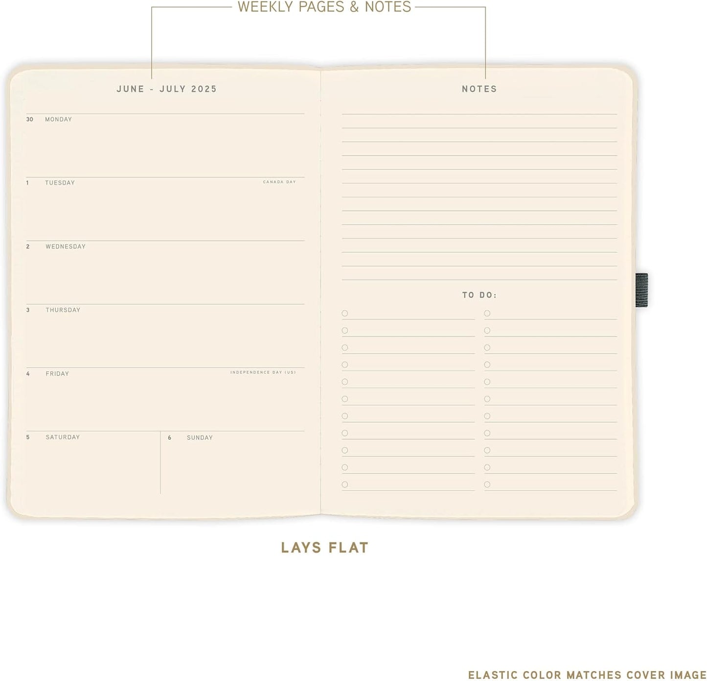 July 2025 – Dec. 2026 Planner by Graphique, Weekly and Monthly Planner, 18 Months Calendar, Hardcover, Cherries, 6” x 8”