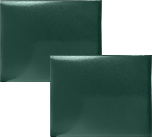 Certificate Holders 8.5"x11" Graduation Diploma Cover Document Leather Folders,Forest Green-2 Pack