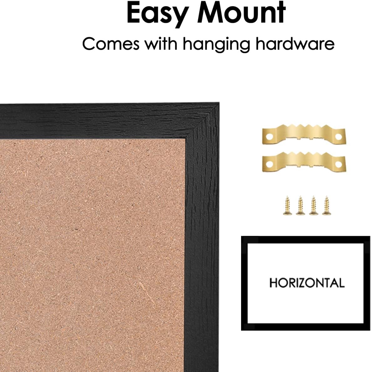 TORASO Magnetic Chalkboard Calendar Corkboard, Small Combination Chalk Board Bulletin Board, 13" x 17",Black Wood Framed Blackboard Calendar Cork Combo Board(ZHHB-BK-3343)