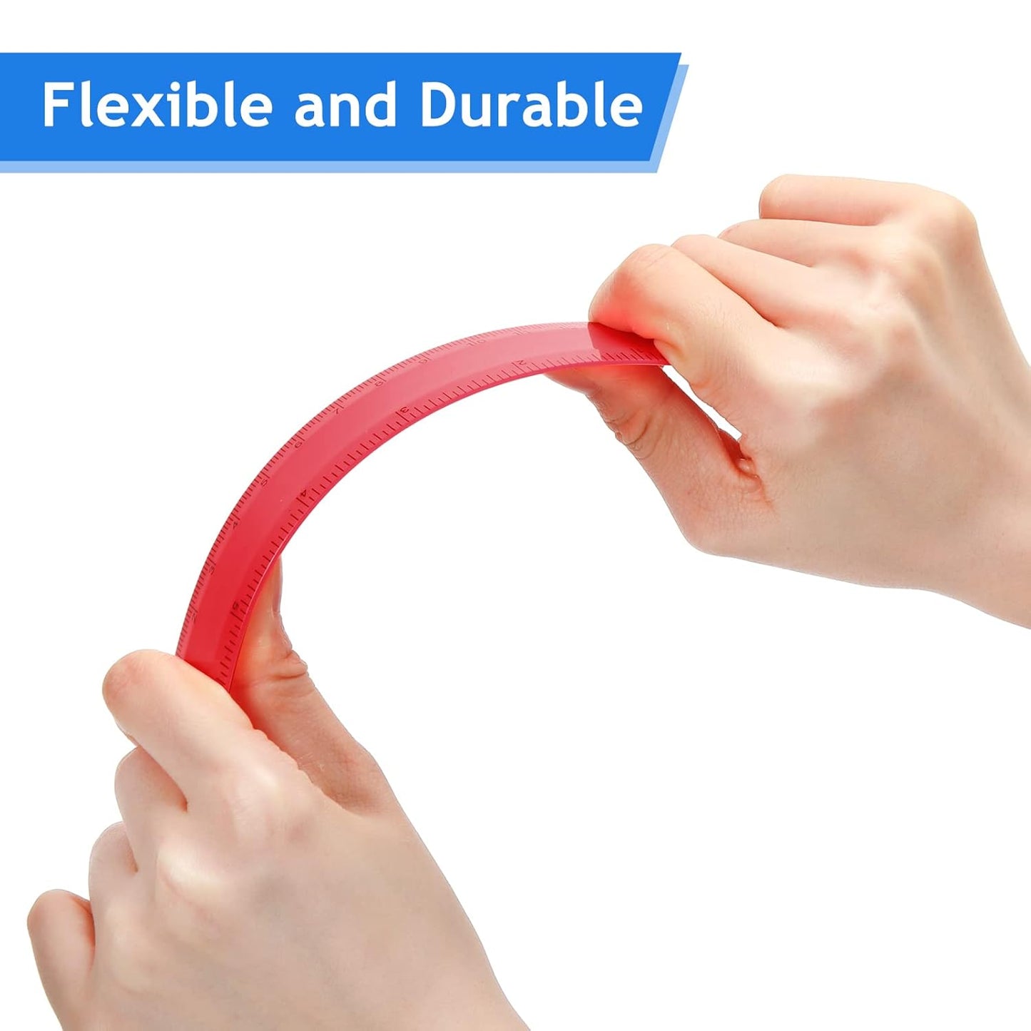 Zonon 100 Pcs 6 Inch Rulers Bulk Plastic Flexible Small Straight Rulers with Inches and Centimeters First Day of School Gift for Students Back to School Office Supplies(Bright Color, Opaque)