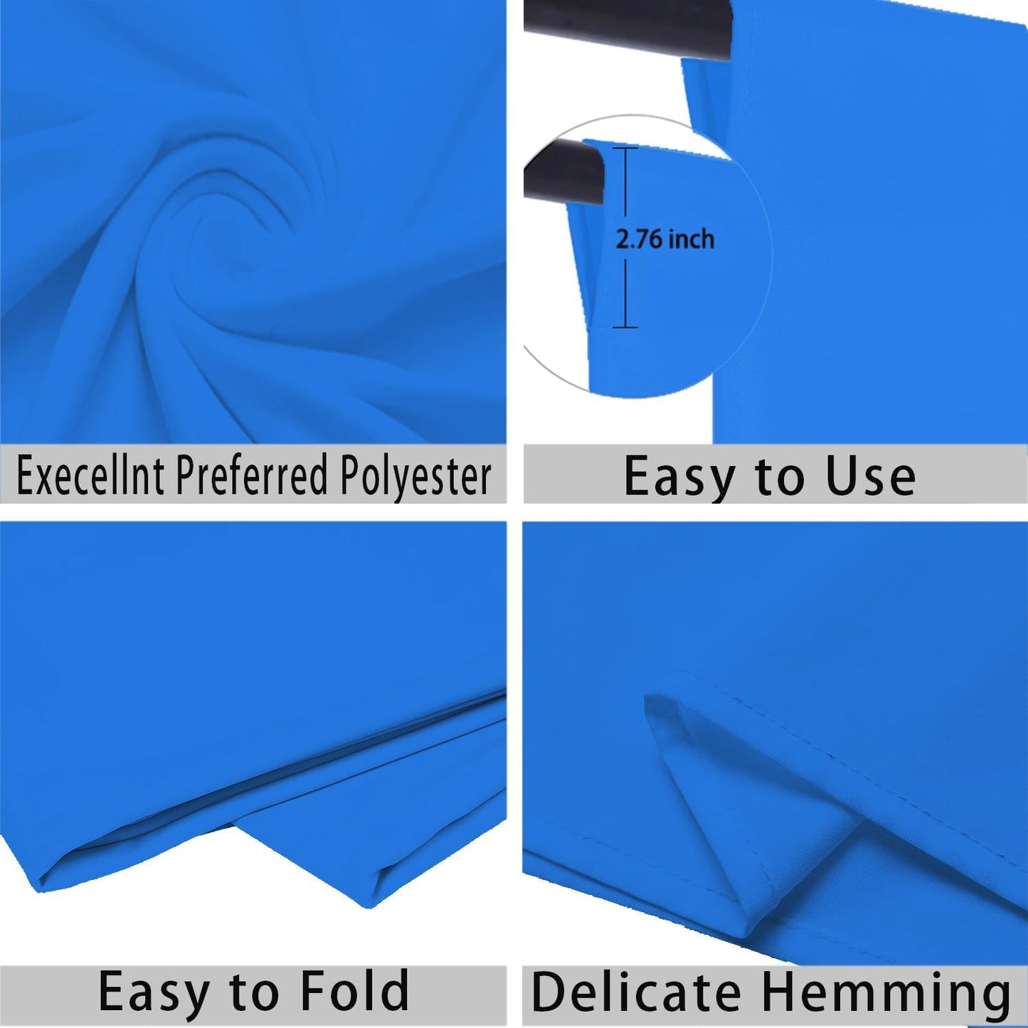 Blue Photo Backdrop for Photoshoot Blue Background for Photography Photo Backdrop Curtain for Party 10 x 20 FT