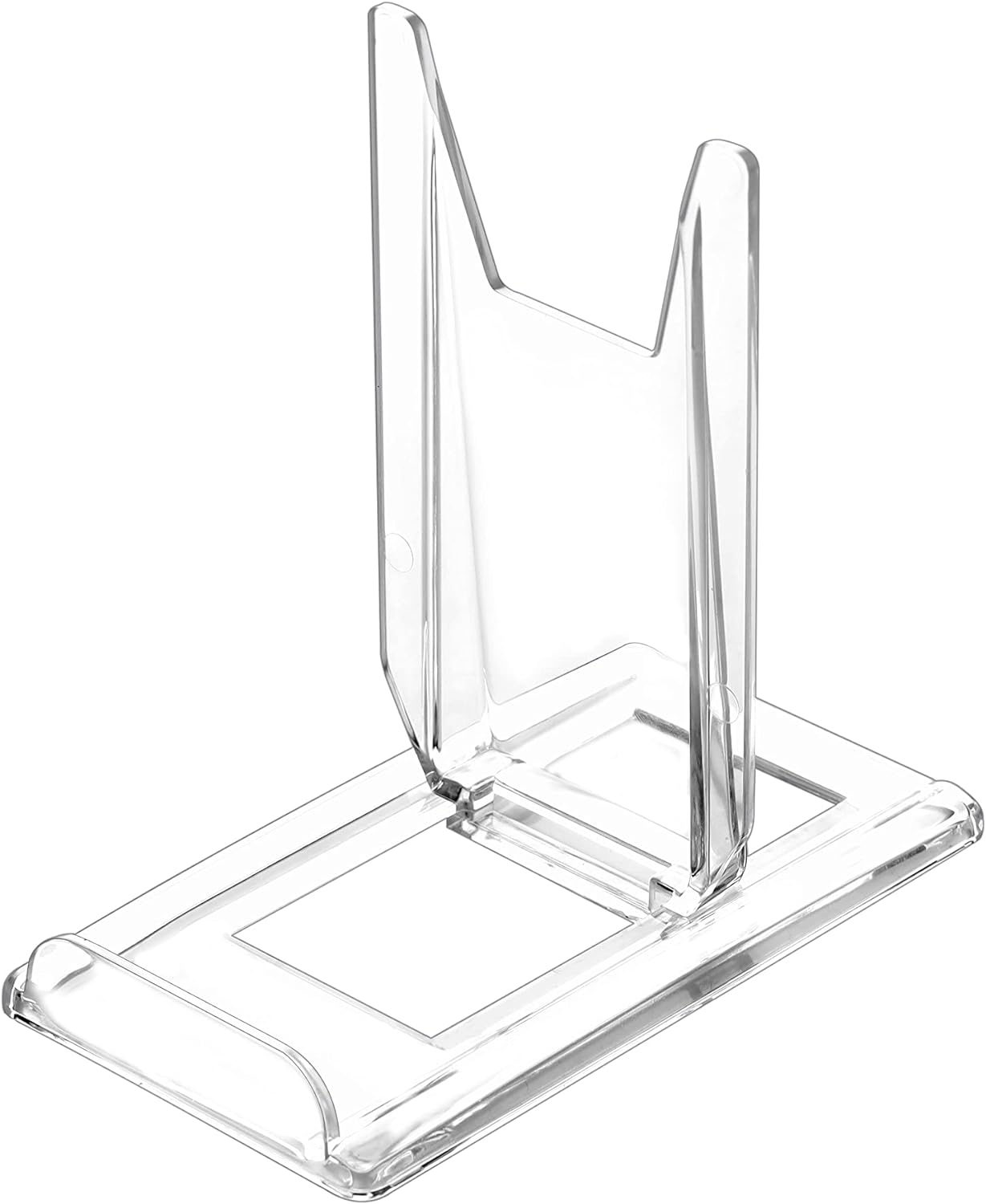 （10 Pack ）Acrylic Book Stand for Display Adjustable Clear Display Holder Easel Collector Stand for Home Office Back to School Comic Album CD Magazine Postcard Artworks (4.2 x 4.3 x 2.35 Inch)