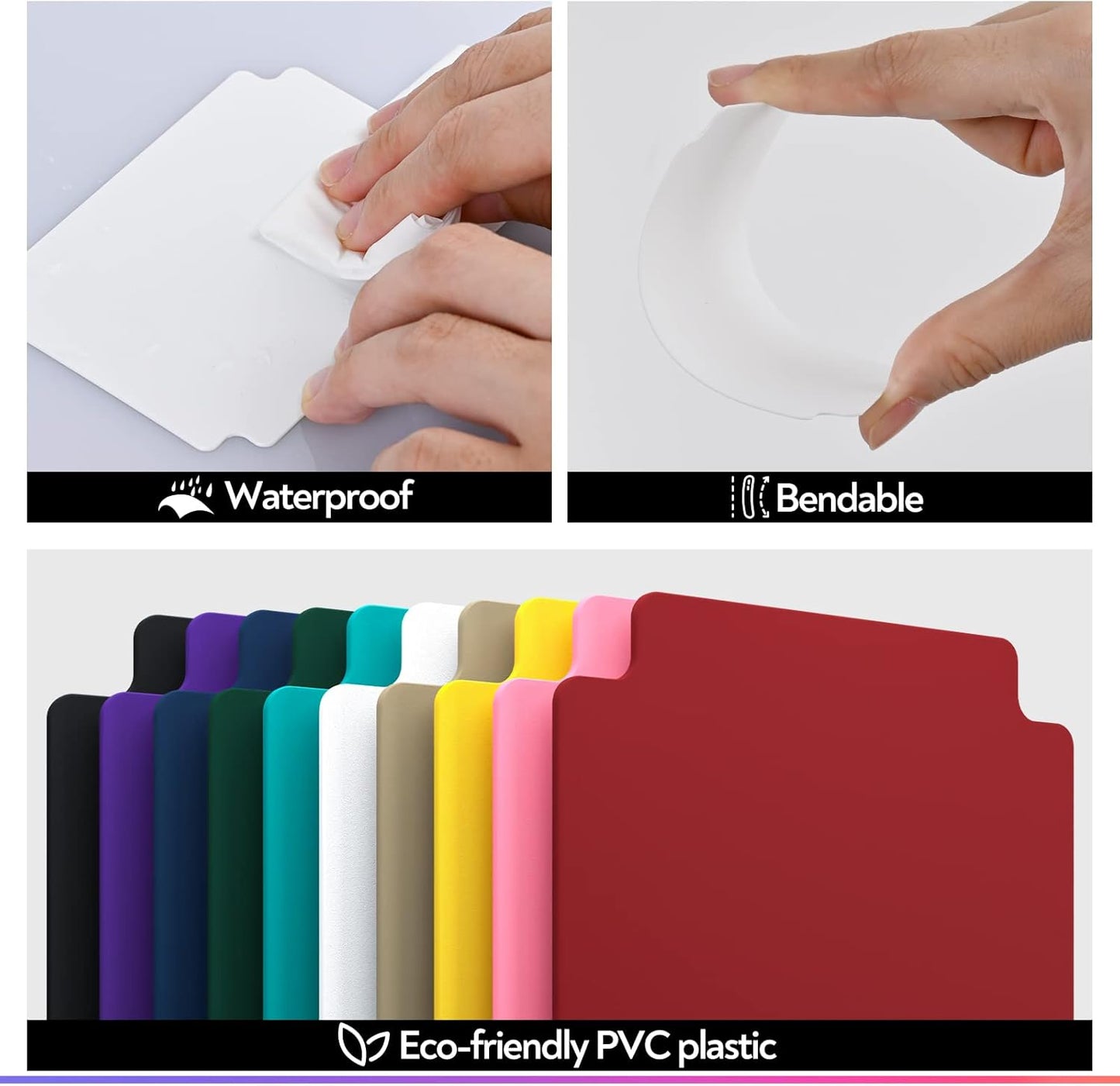 ZLCA 50-Piece Trading Card Dividers with Tabs, Plastic Separator for Storage Box Folder and Games - Baseball, Sports Card, 2.75 x 3.76 Inch (White)