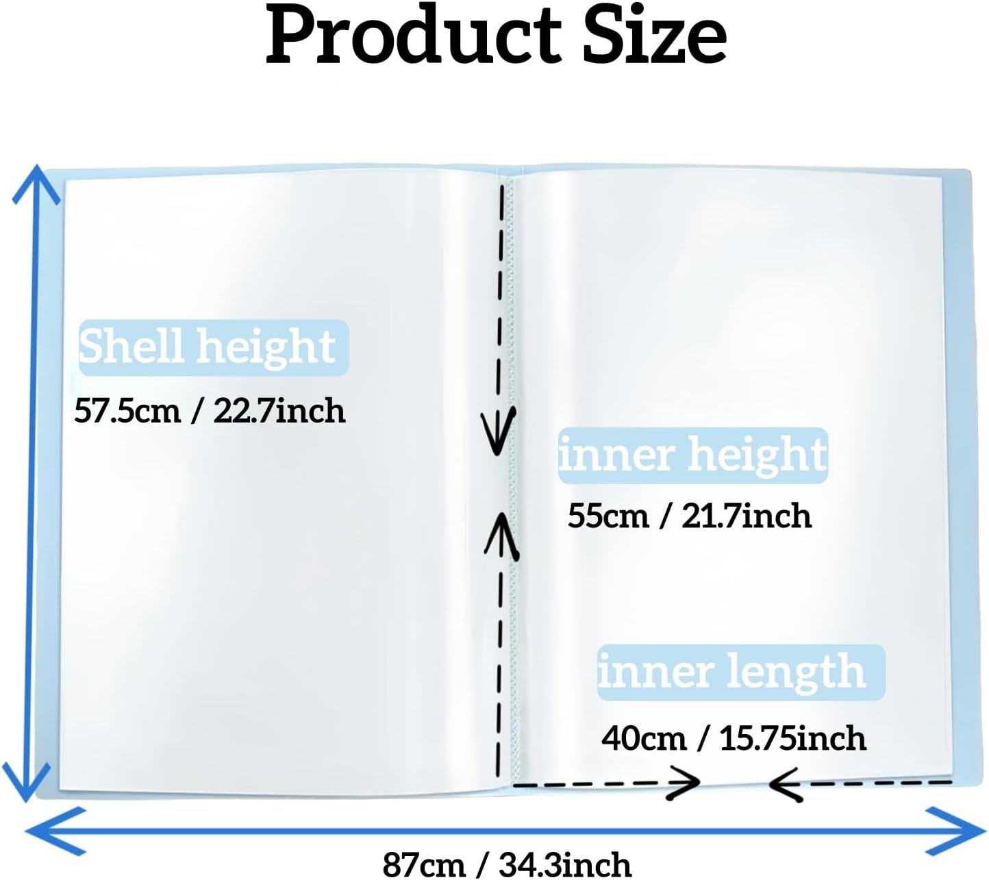 MOTEERLLU A2 Storage Book Suitable for 22x15 inches Diamond Paintings,Diamond Art Kit Storage Container with 30 Pocket Sleeves,Portfolio Folder for Artwork (Green)