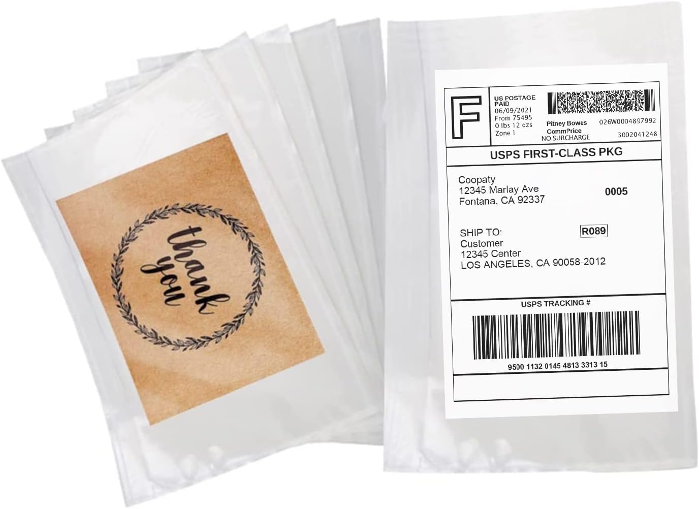 Coopaty Packing List Envelopes 7.5"x5.5" Pouches Invoice Enclosed Adhesive Bags (500 Pack)