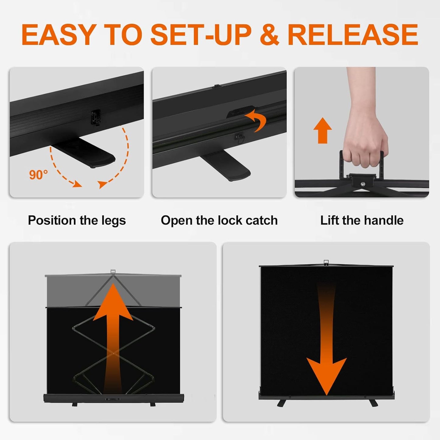 EMART 77x92in Collapsible Chromakey Panel Black Screen for Photo Backdrop Video Studio,Portable Pull Up,Solid Aluminium Base Wrinkle-Resistant Fabric,Auto-Locking Air Cushion Frame