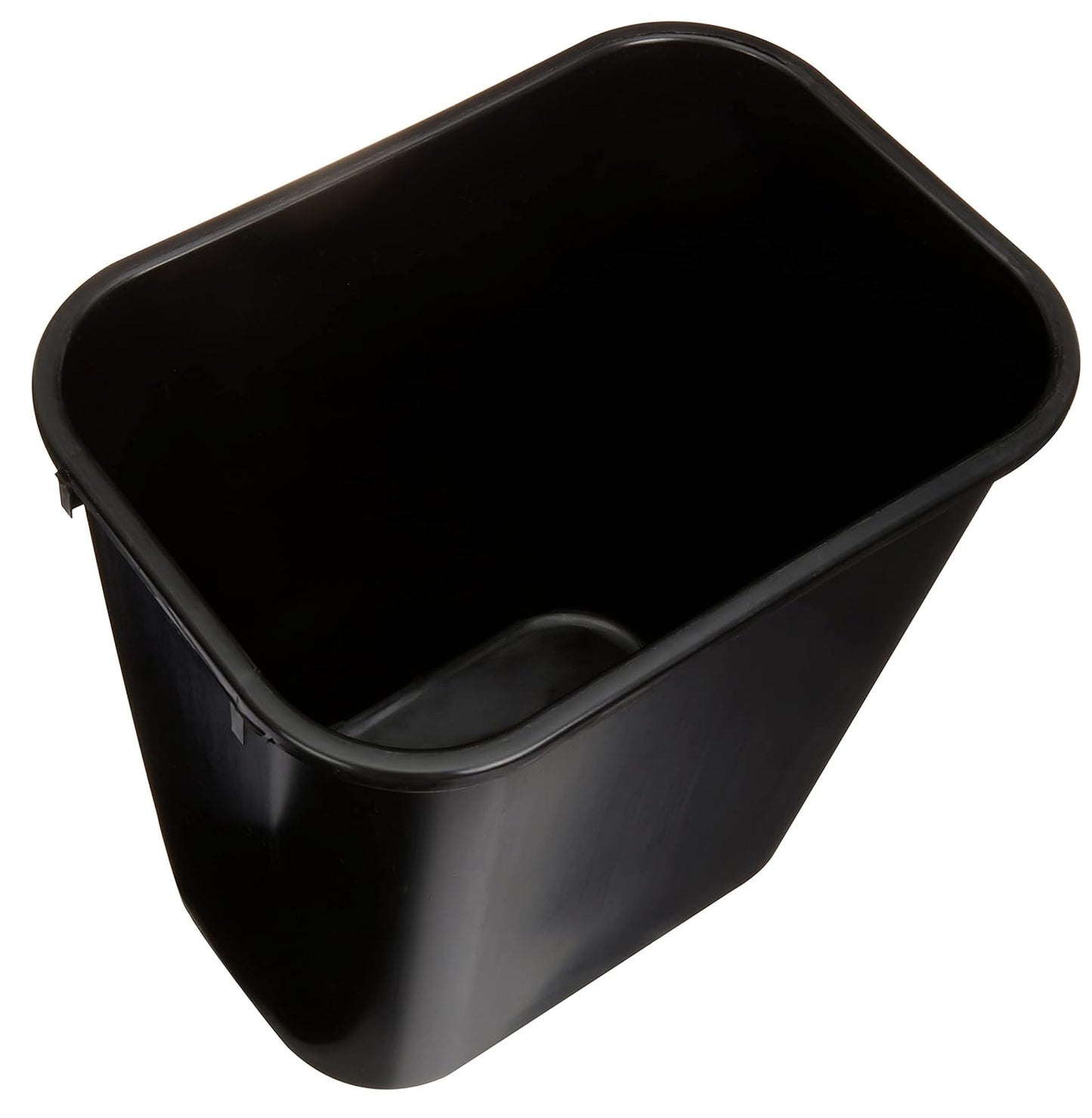 Amazon Basics Trash Can, Rectangular Commercial Office Wastebasket, 7 Gallon (Pack of 6), Black (Previously AmazonCommercial Brand)