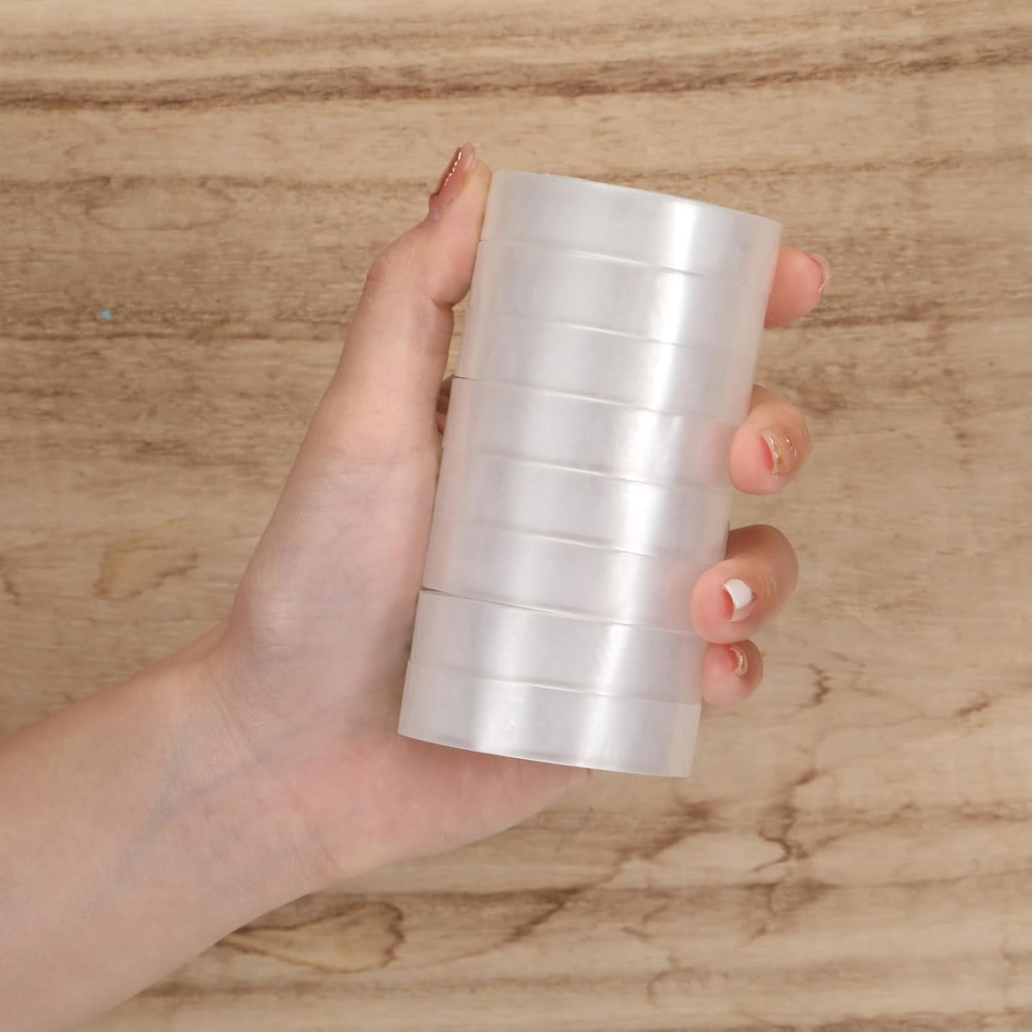 Jetec 24 Rolls Clear Tape Bulk Transparent Invisible Tape Refills 1/2 x 1260 Inches Glossy for Gift Wrapping Dispenser Office School Home Use Gift Wrap Desk Supplies