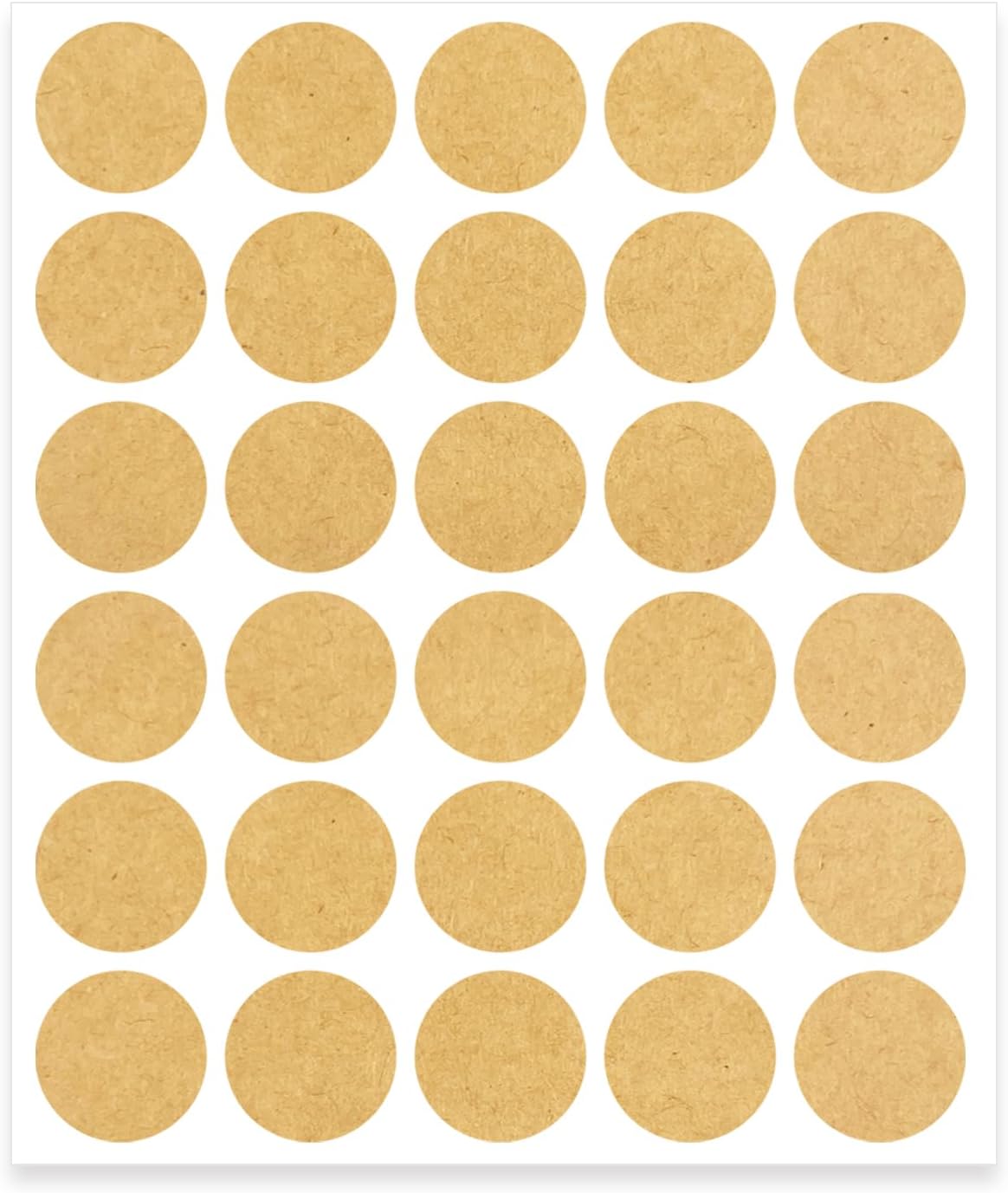 0.75 Inch Round Label Removable Color Code Dot Stickers (1050 Pack,Kraft)