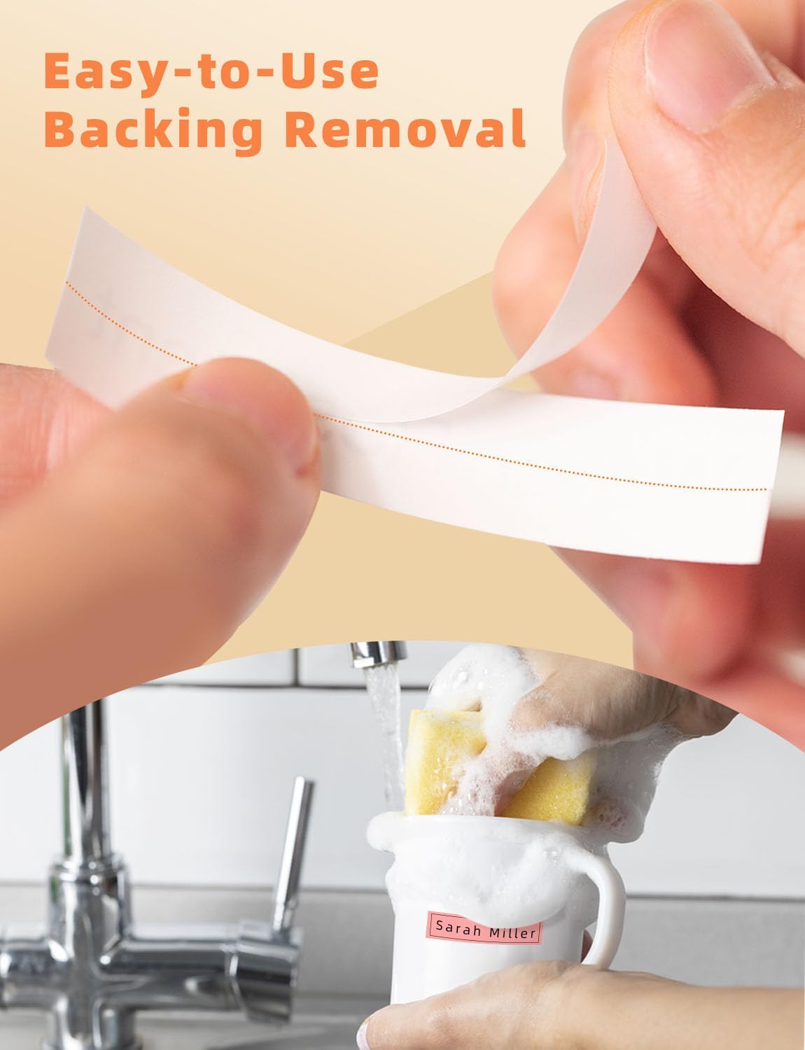 MakeID E1 Q1 Label Maker Tape Refills, 9mm x 4m (0.35" x 13') Continuous Sticker Thermal Laminated Waterproof Self-Adhesive Multipurpose Labeling Tape Replacement