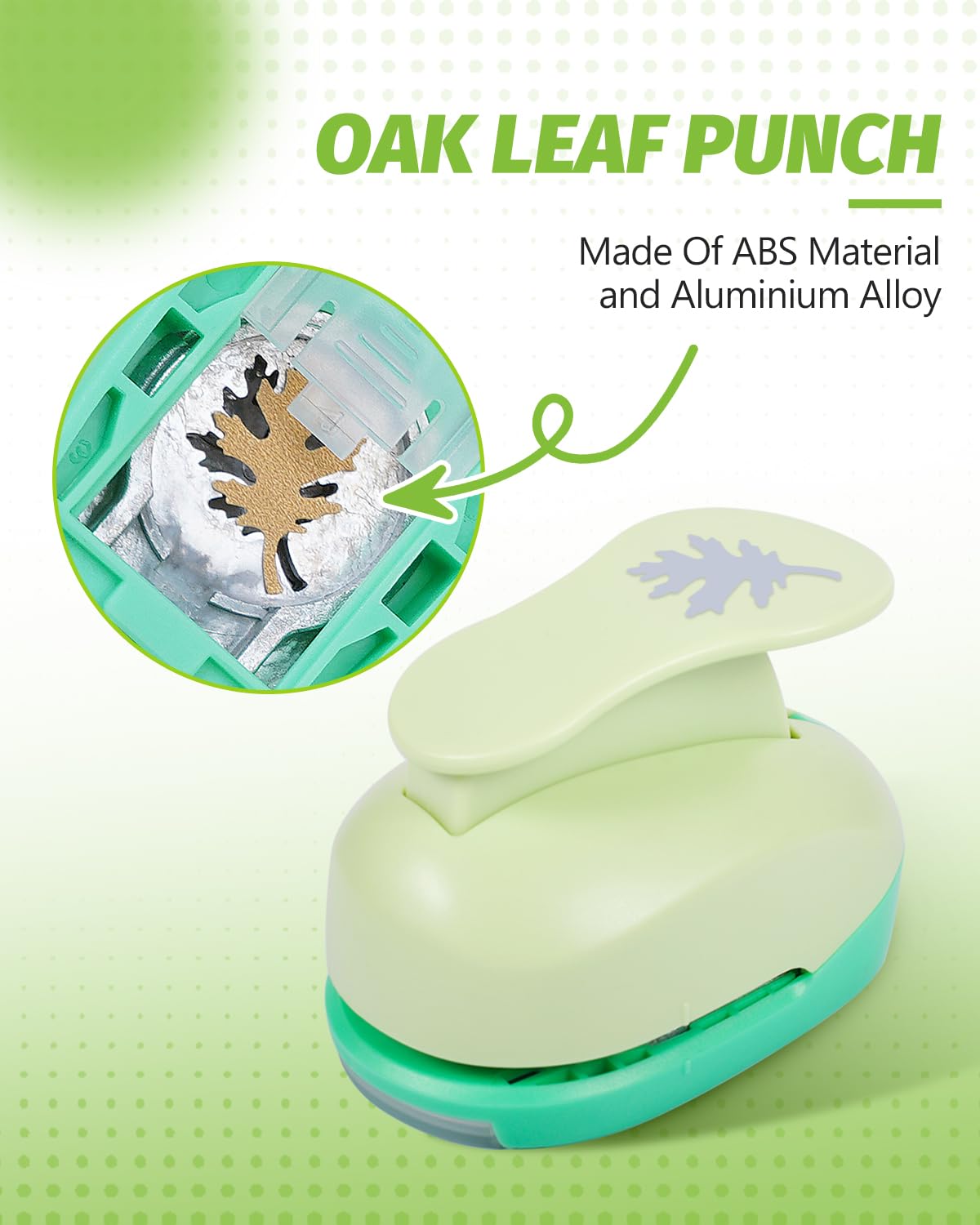 UCEC Oak Leaf Hole Punch 1 Inch, Paper Punches for Crafting, Craft Lever Punch Handmade for Paper Crafting, Thanksgiving Day, Scrapbooking, Cards Decoration, DIY Arts