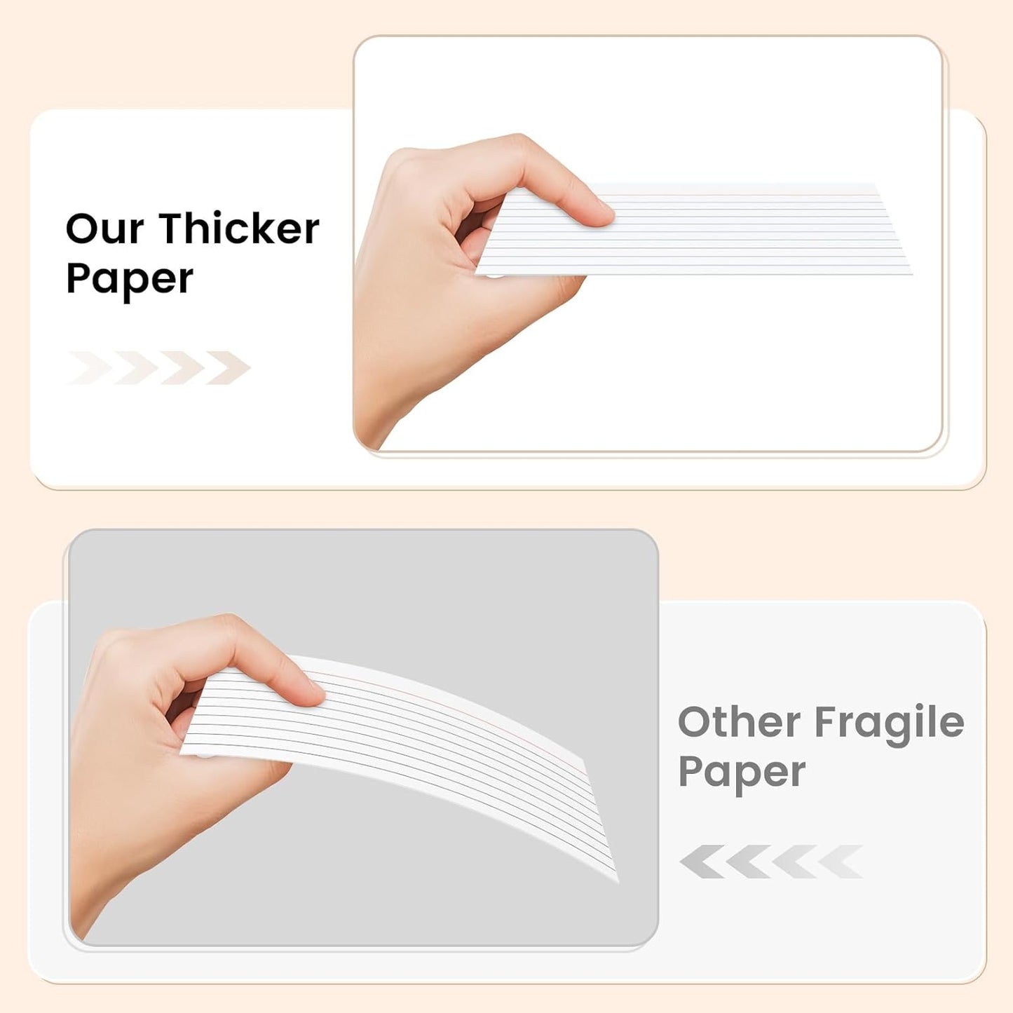 Index Cards 3x5 Inch, 500sheets, Flash Cards,Ruled Lined White Note Cards Paper For Studying, Schools Supplies, College, Office And Home Organization, Note Taking Supplies