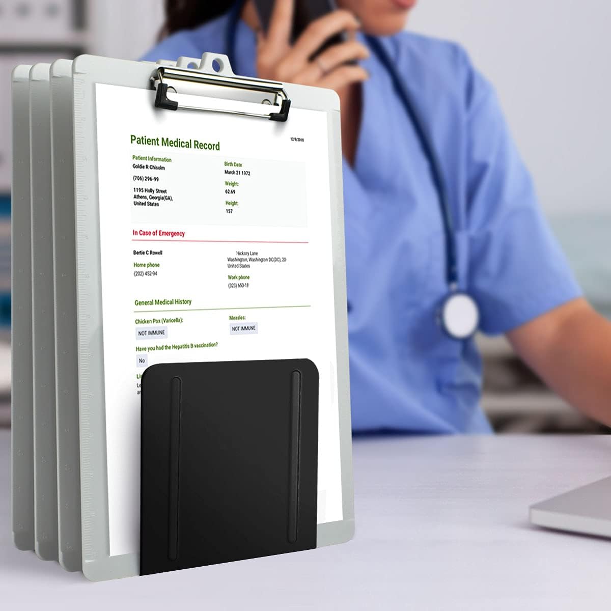 Acrimet 4 Section Vertical Metal File Sorter, Desktop File Organizer, Compact and Efficient Solution for Papers & Folders - Black Color