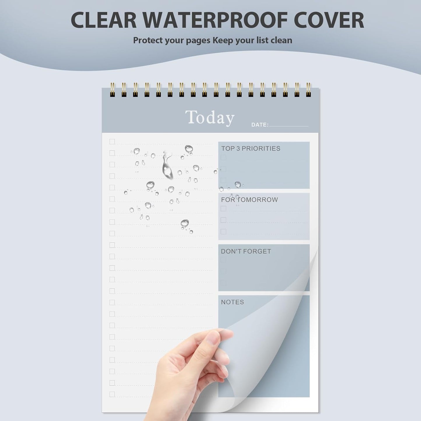 Weekly To Do List Notepad, Undated Planner with 52 Sheets (6.5''x8.9''), Desk Weekly Planner for Women & Man, Home School & Work