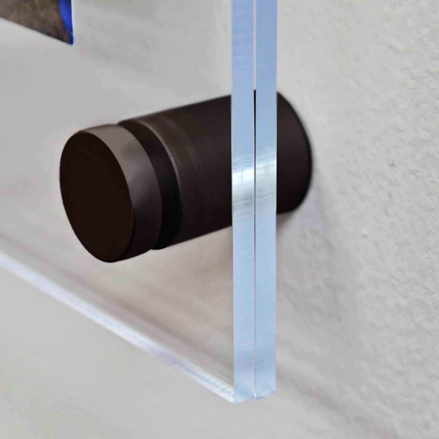 Azar Displays 105506-BLK Acrylic Floating Double Panel Wall Frame,8.5" x 14" Graphic Size, Overall Frame Size: 12.5" x 18", Black