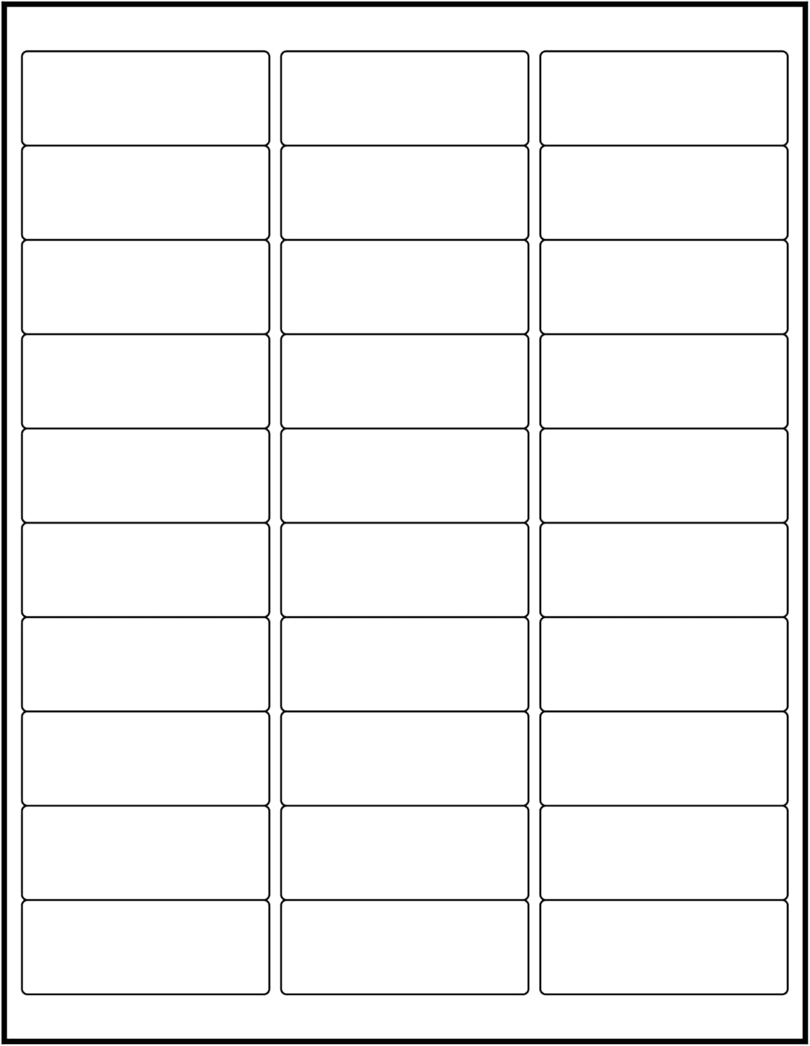 Premium Label Supply White Address Sticker Labels – 2.625" x 1" – Laser/Inkjet Compatible – (30 per Sheet), 500 Sheets - 15,000 Total Adhesive FBA Labels