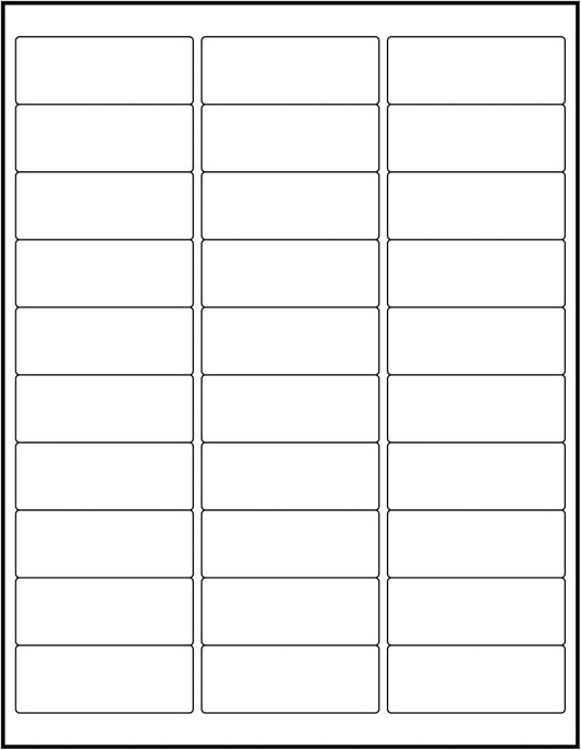 Premium Label Supply White Address Sticker Labels – 2.625" x 1" – Laser/Inkjet Compatible – (30 per Sheet), 500 Sheets - 15,000 Total Adhesive FBA Labels