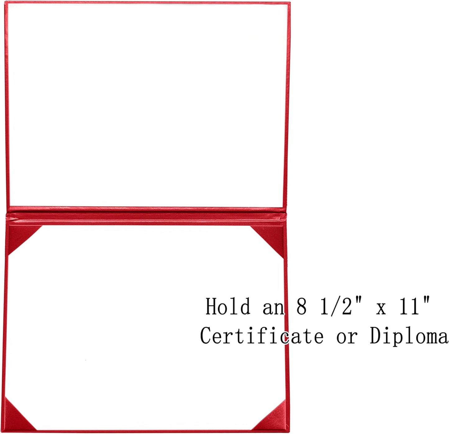 20 PCS Smooth Diploma Certificate Cover 8 1/2" x 11" Red