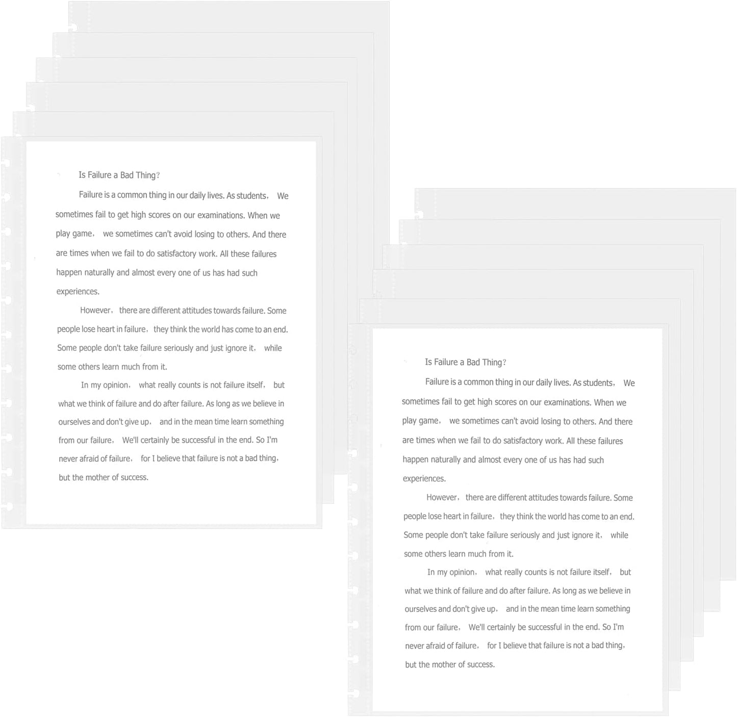 100 Piece Discbound Sheet Protectors Discbound Page Protector Letter Size Clear Plastic Page Protectors for Letter Size Discbound Binding Cover