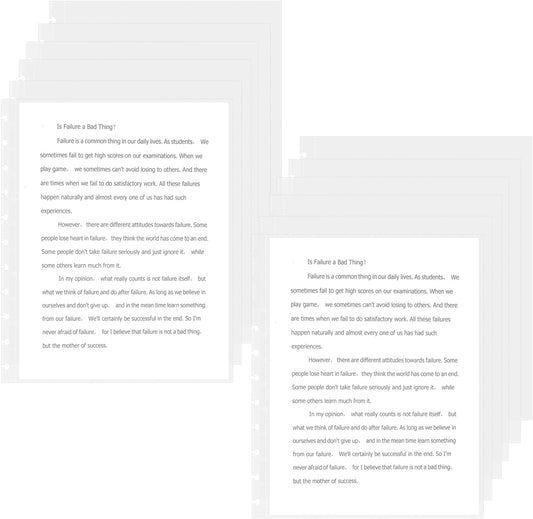 100 Piece Discbound Sheet Protectors Discbound Page Protector Letter Size Clear Plastic Page Protectors for Letter Size Discbound Binding Cover