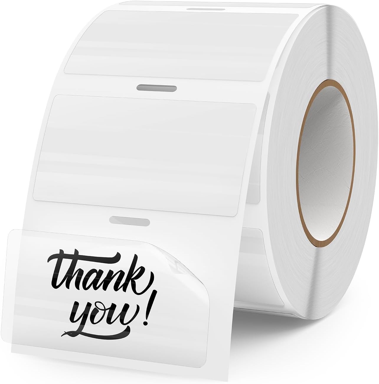 Transparent Thermal Labels 2 × 1 Inch Self Adhesive Printer Clear Stickers Vinyl Waterproof Roll Decals Rectangle Name Tag for Address Design DIY Logo Business 300 PCS