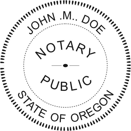 Oregon Round Notary Stamp | Official State Notary Stamp | Official Seals | Meets State Specifications (Oregon, Round Stamp)
