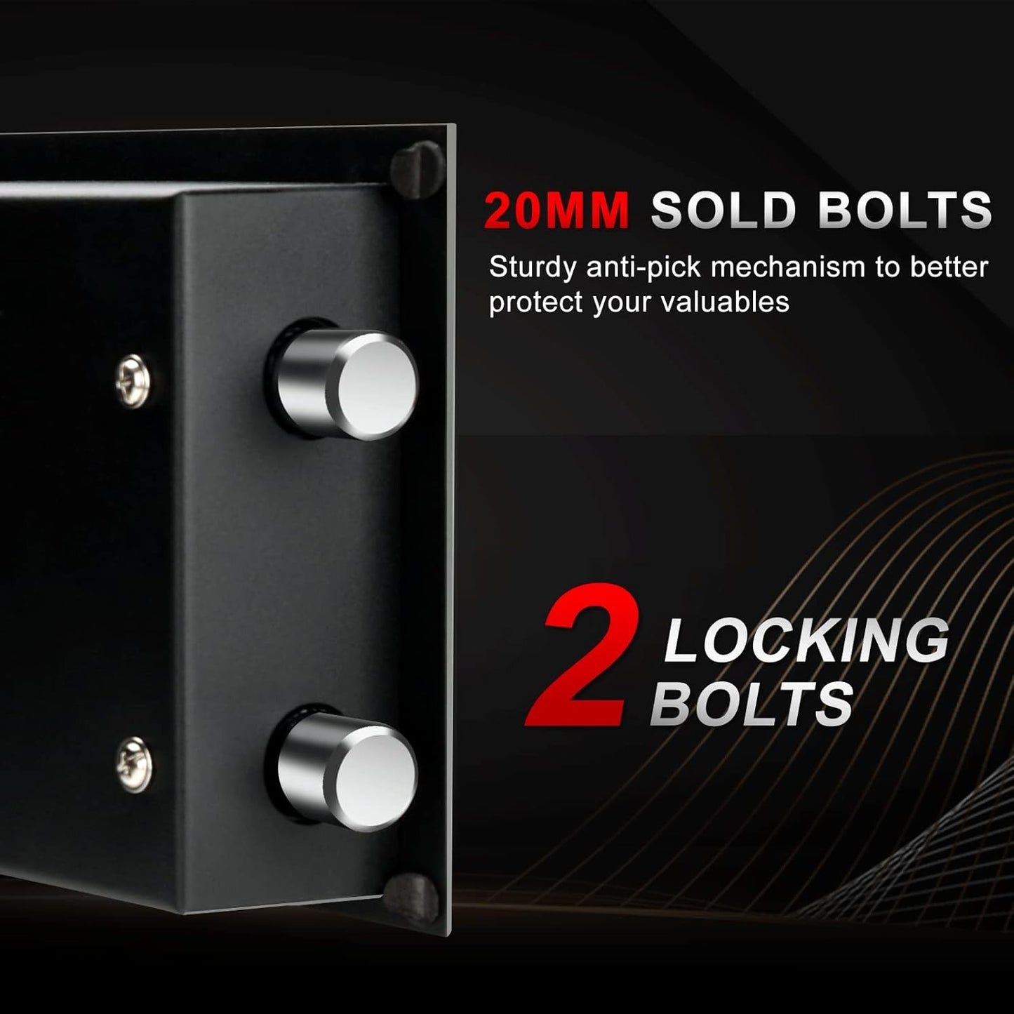 TIGERKING Digital Keypad Safe Box, Combination Lock Safes, 0.5 Cubic Feet Small Safe and Lock Box with Digital Keypad for Home, Office, Cash, Jewelry, Documents