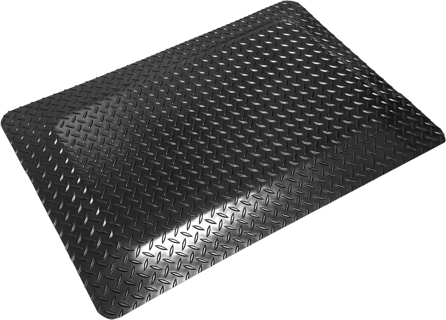 Rhino Mats, American Classic Diamond Anti-Fatigue Mats, Industrial Ergonomic Comfort Standing Mat for Work, Home, Garage, Office, Kitchen or Anywhere (Black 1" Thick, 4 FT. x 4 FT.)
