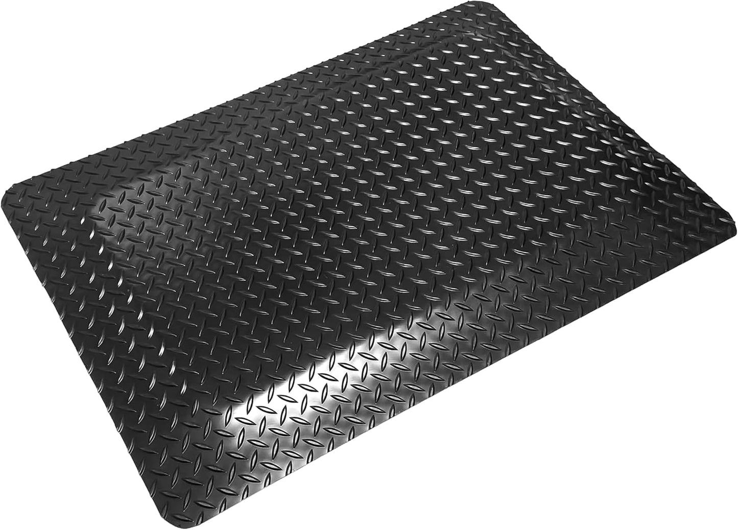 Rhino Mats, American Classic Diamond Anti-Fatigue Mats, Industrial Ergonomic Comfort Standing Mat for Work, Home, Garage, Office, Kitchen or Anywhere (Black 9/16" Thick, 2 FT. x 12 FT.)