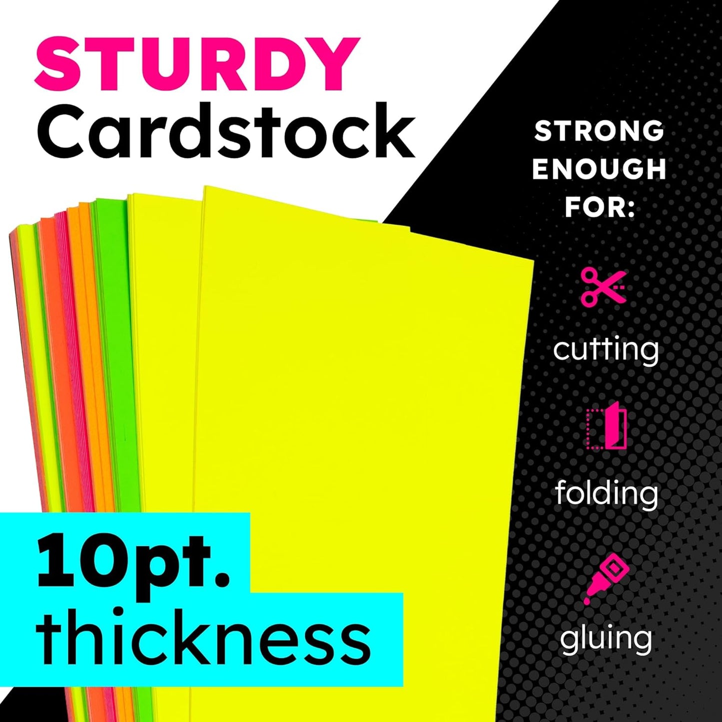 Hygloss Medium Poster Board 11x14 - 25 Neon Orange Single Color Poster Boards Bulk Pack - 10 Pt. Thickness Colored Poster Board Paper for Projects, Signs, Displays - Posterboard Multipack 11" x 14"