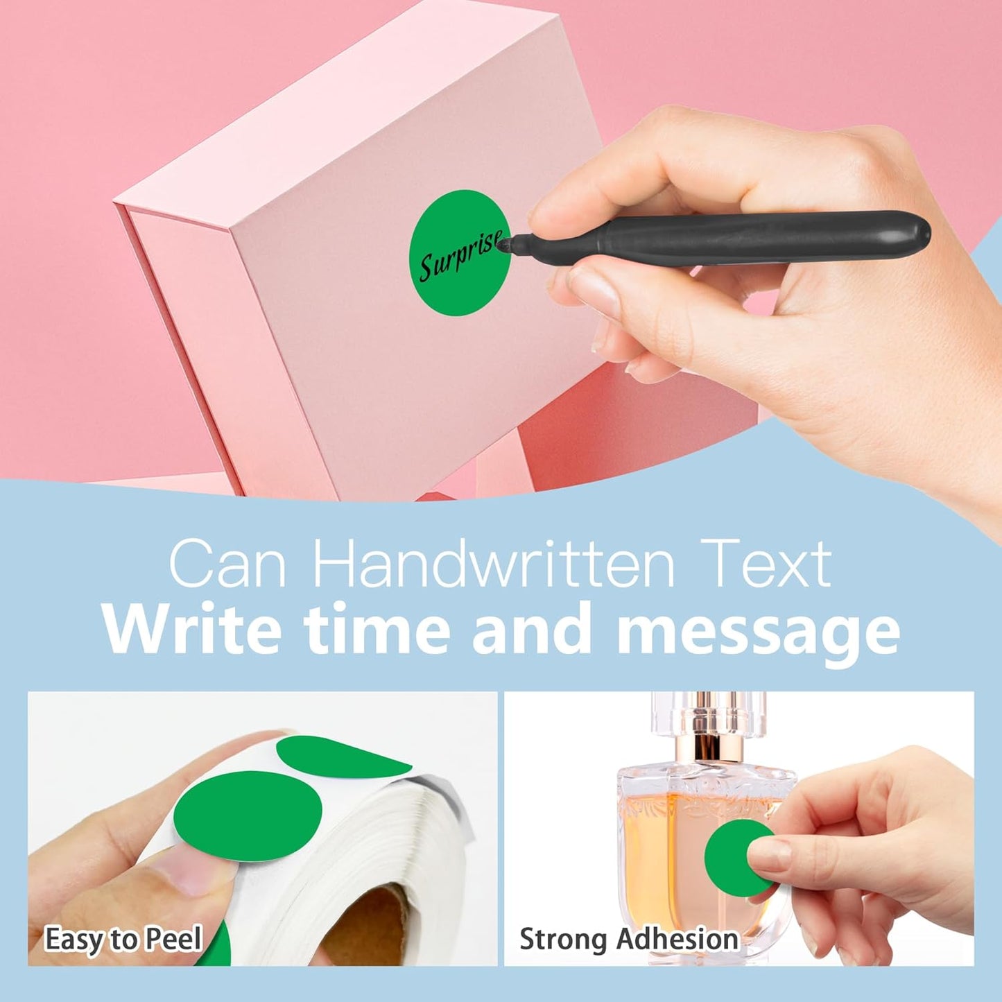 1 Inch Round Color Coding Labels, 1000 Dots Per Roll Green Color Coded Dot Stickers, Round Color Dot Labels for Organizing, Filing, and Storage