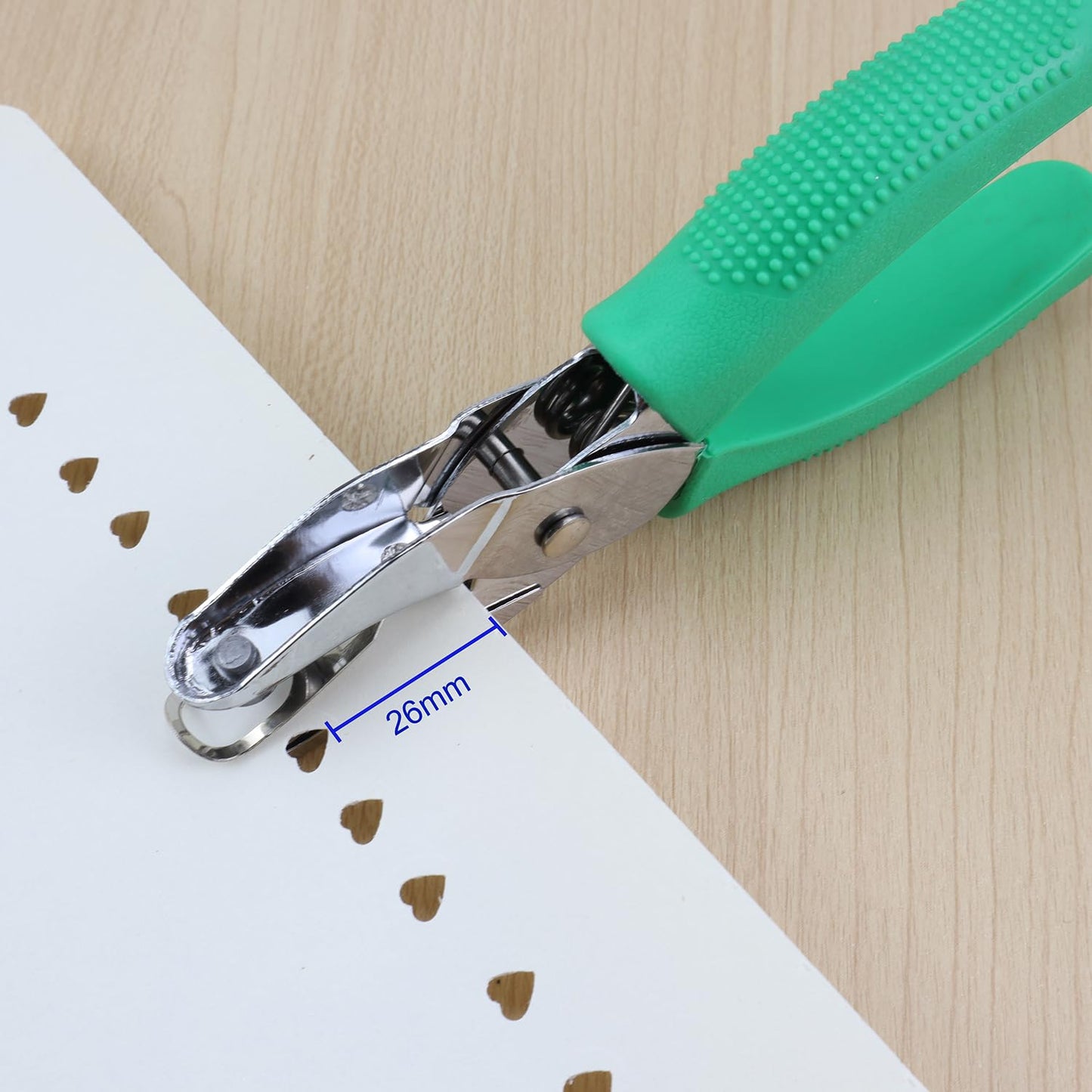 1/4 Inch Heart Shaped Hole Puncher, Handheld Single Hole Paper Punch, One Hole Paper Punch for DIY Craft Paper Scrapbook Puncher Hand Tool