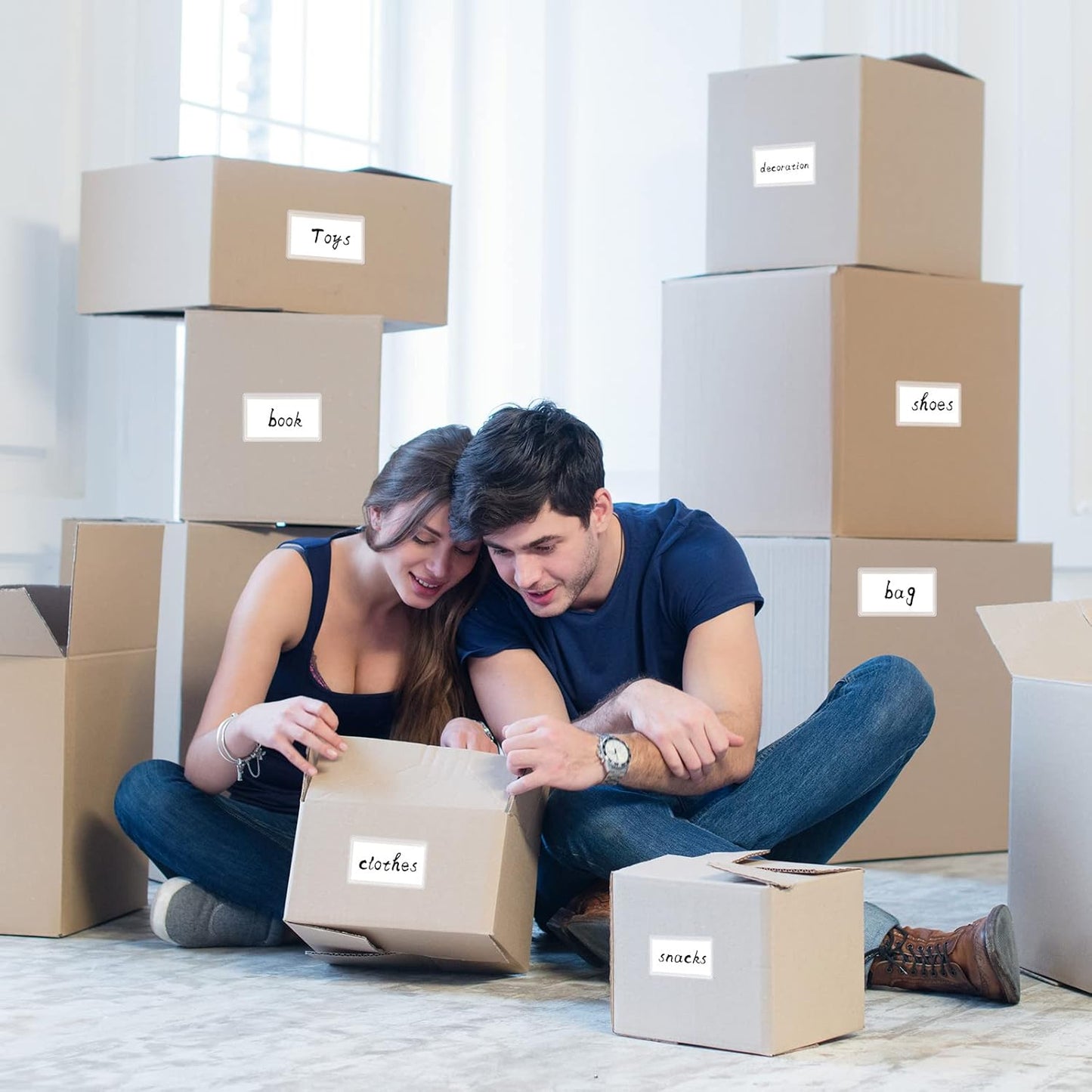 Geyee 100 Self-adhesive Index Card Pockets Label Pockets sleeves with Top Open for Business Cards, Clear Plastic Sticky Labels Holders for Storage Bins Library Cards, Organizing Totes Shelves