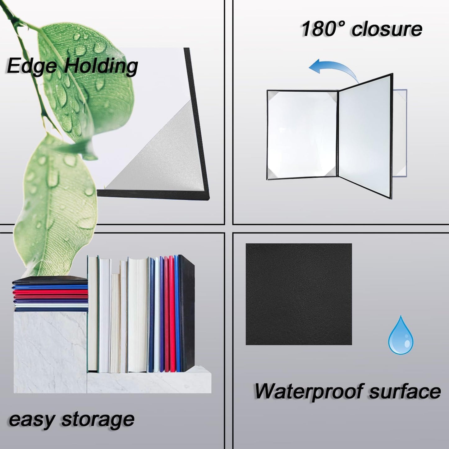 Certificate Holders 8.5"x11" Graduation Diploma Cover Document Leather Folders,Black-20 Pack