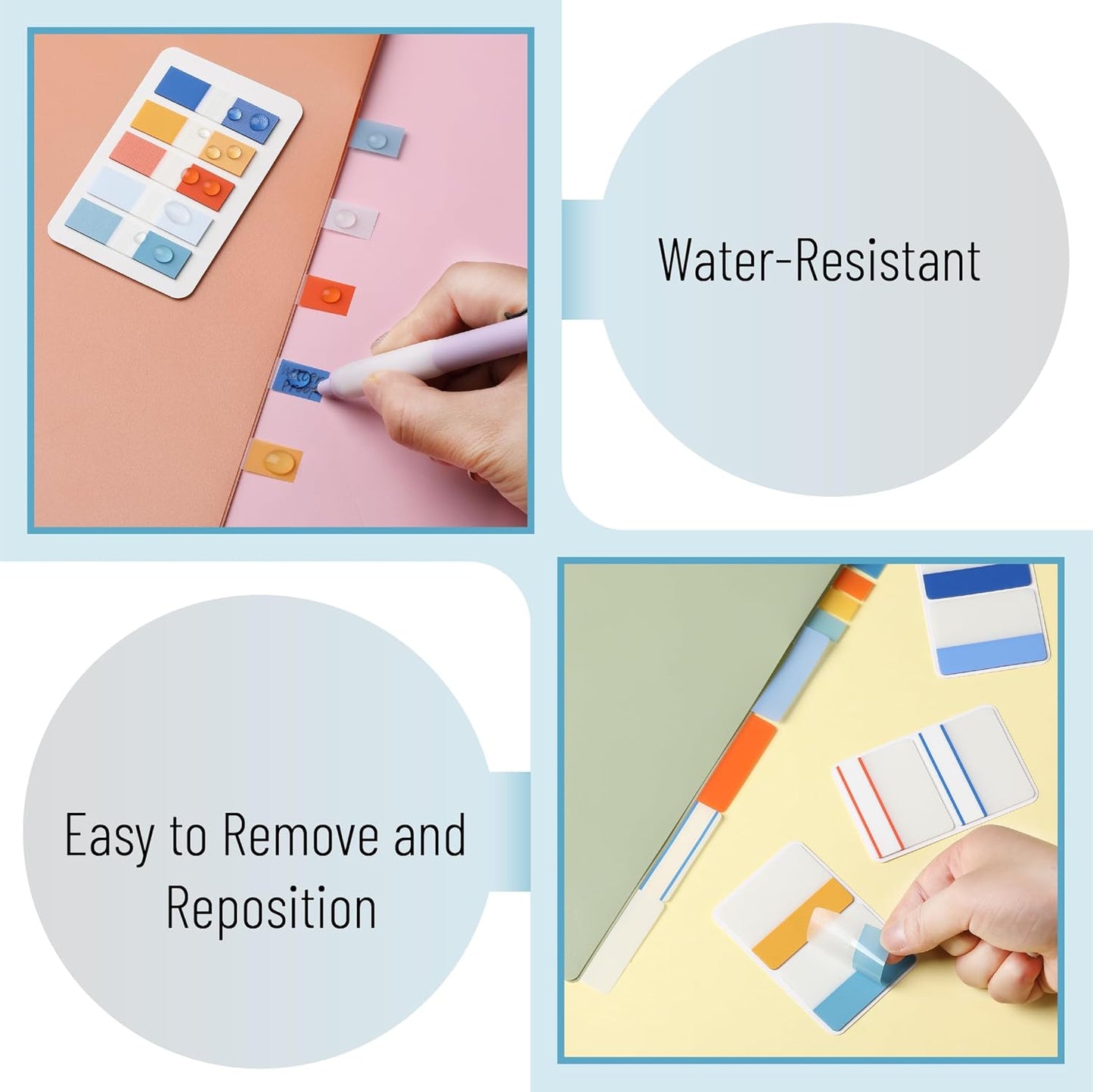 Mr. Pen- Sticky Index Tabs, 500 Pcs, 21 Sets, Colorful Sticky Tabs for Notebooks, Page Markers, Page Tabs for Binders, Page Tabs Sticky Tabs for Books, Notebook Tabs, Book Sticky Tabs for Notebooks